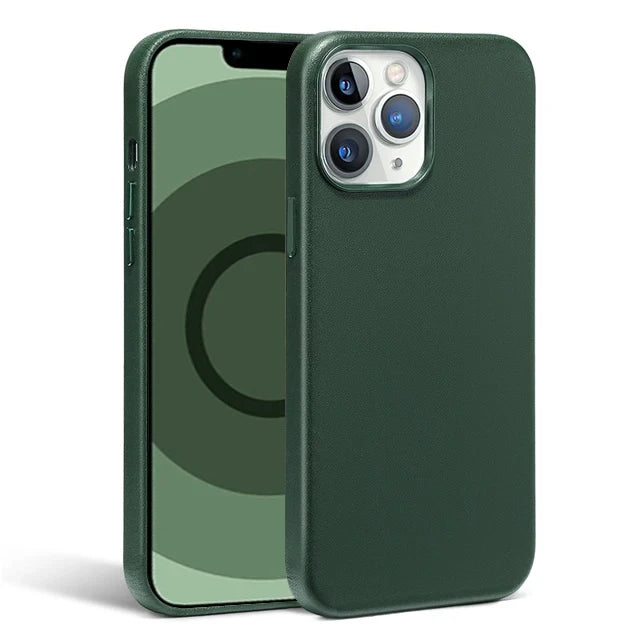 Original For Magsafe Animation Leather Case For iPhone 13 Mini 14 15 16 Pro Max Plus Magnetic Wireless Charging Shockproof Cover