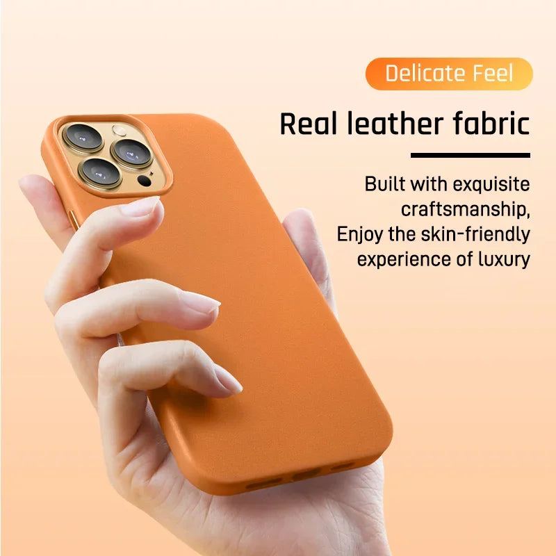 Original For Magsafe Animation Leather Case For iPhone 13 Mini 14 15 16 Pro Max Plus Magnetic Wireless Charging Shockproof Cover