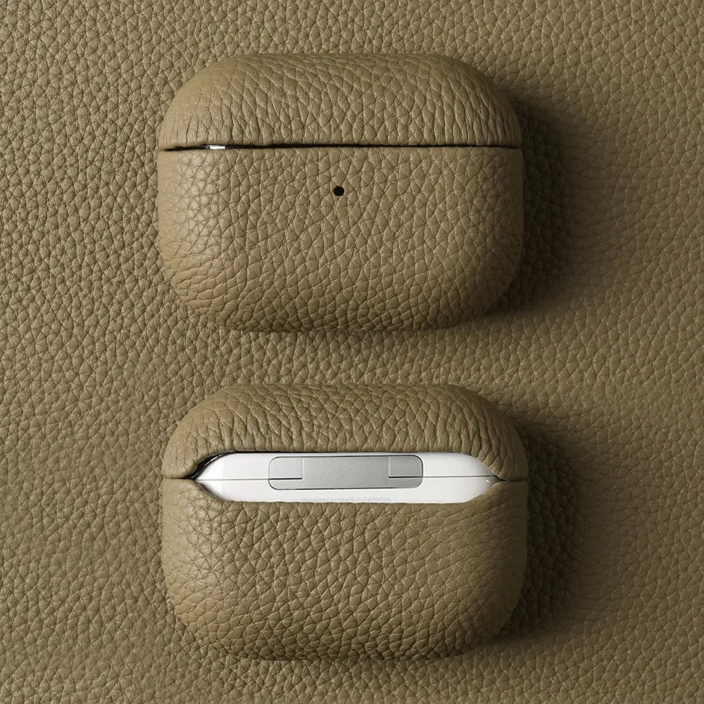 Genuine Leather Protective Case for AirPods Pro, AirPods 3, and AirPods 2 - Cowhide Charging Box