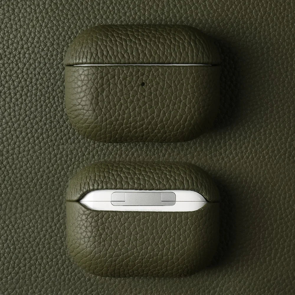 Genuine Leather Protective Case for AirPods Pro, AirPods 3, and AirPods 2 - Cowhide Charging Box