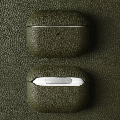 Genuine Leather Protective Case for AirPods Pro, AirPods 3, and AirPods 2 - Cowhide Charging Box