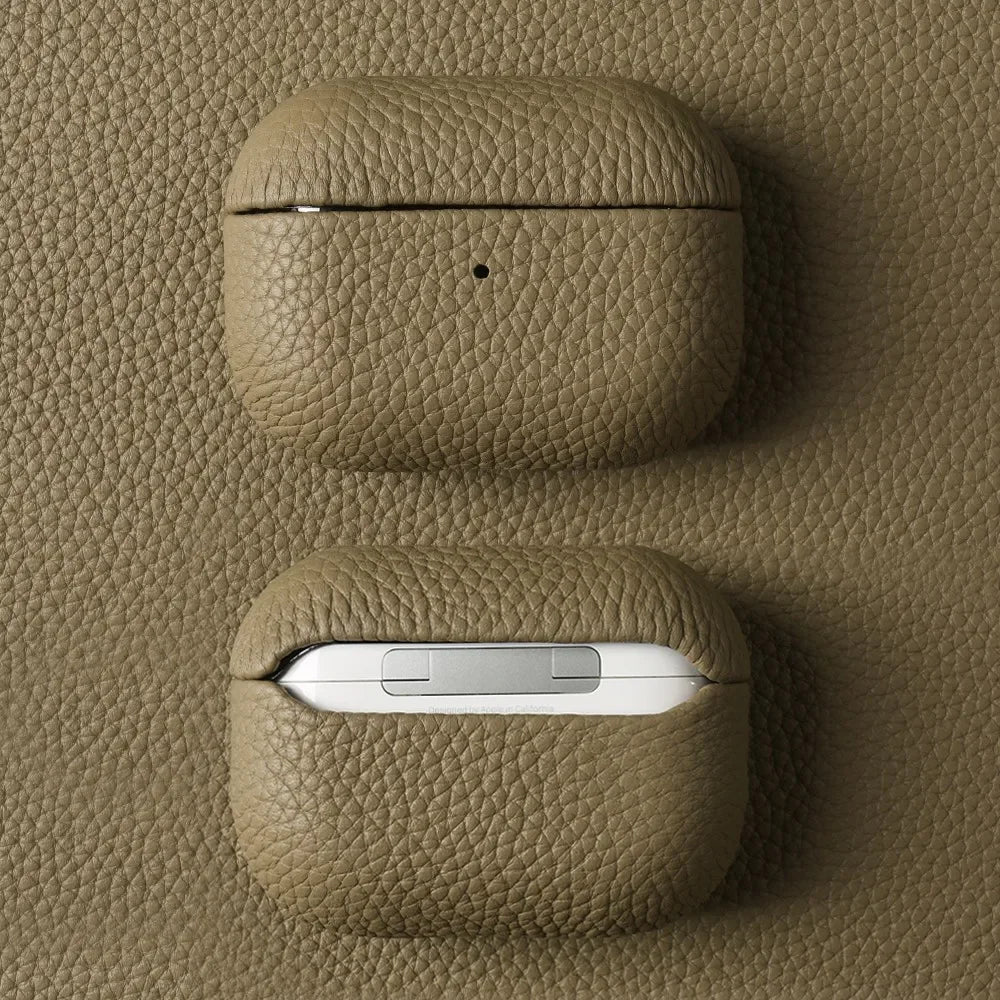 Genuine Leather Protective Case for AirPods Pro, AirPods 3, and AirPods 2 - Cowhide Charging Box
